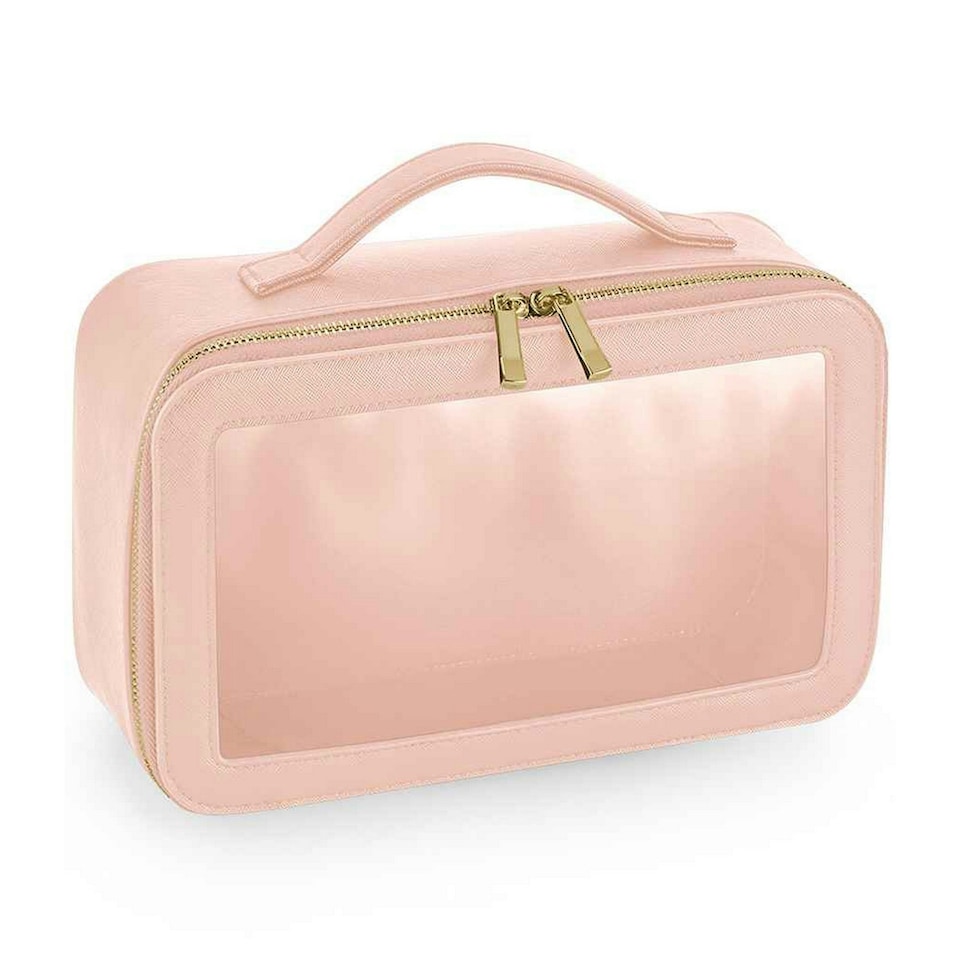 image 1 of Bagbase Boutique Clear Toiletry Bag - Soft Pink - One Size