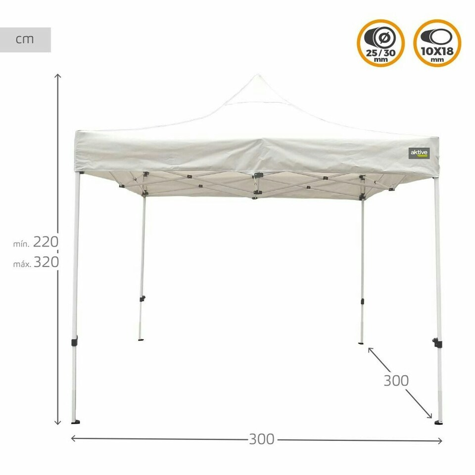 image 1 of Gazebo Colorbaby Foldable Adjustable height Steel 300 x 300 x 220 cm