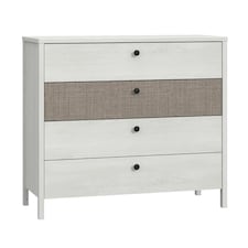 Moondust Snowy Oak Kalamos 4 Drawer Chest Of Drawers