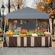 image 5 of COSTWAY 3m x 3m Pop up Canopy Tent Garden Gazebo Grey