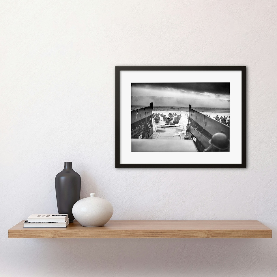 image 1 of War Military History D Day Landing Normandy Jaws Death Framed Wall Art Print