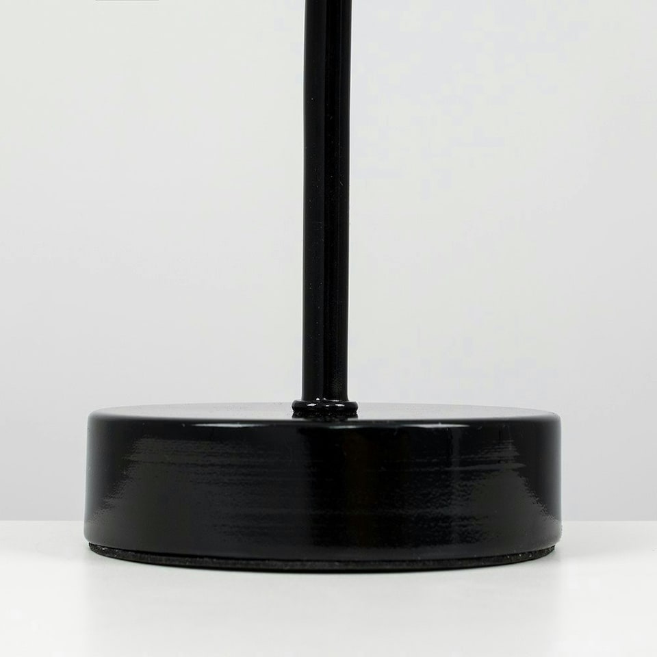 image 1 of ValueLights Pair Of Modern Gloss Black Touch Table Lamps With New York Skyline Shades Black