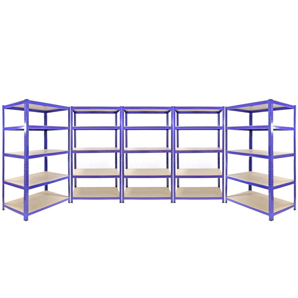 image 1 of 3 x Q-Rax Racking Blue 90 x 50 x 180cm + 2 x Racking Blue 120 x 50 x 180cm Blue