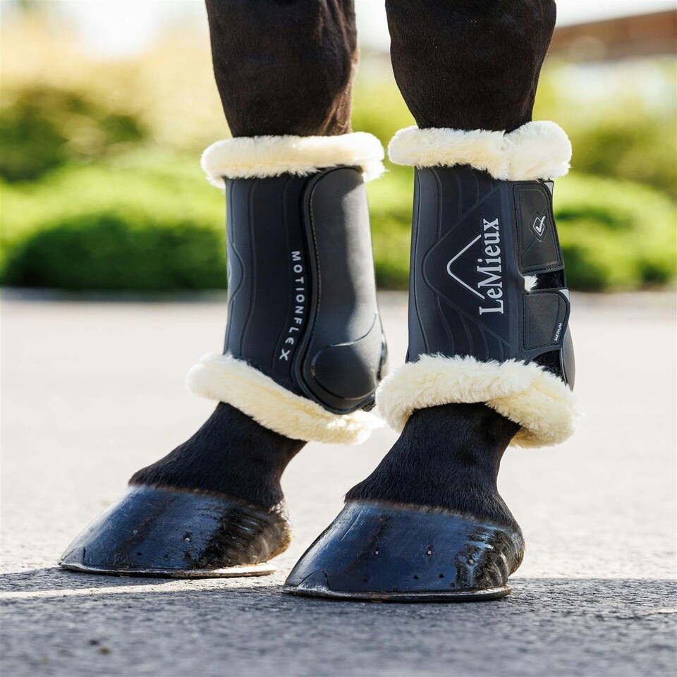 image 1 of LeMieux Motionflex Dressage Boot with Fleece Edge White | Medium