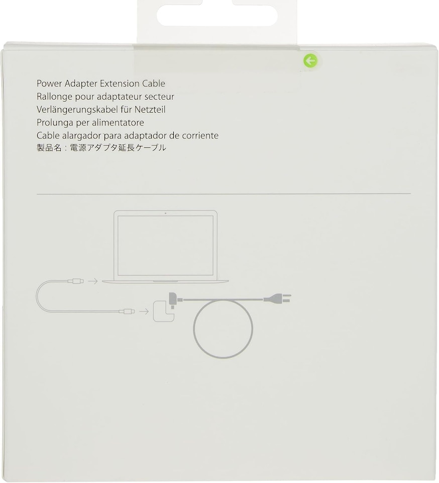 image 1 of Apple Power Adapter Extension Cable 1.8M UK Plug for MacBook White A1689 - MK122B/A | White | White | 1