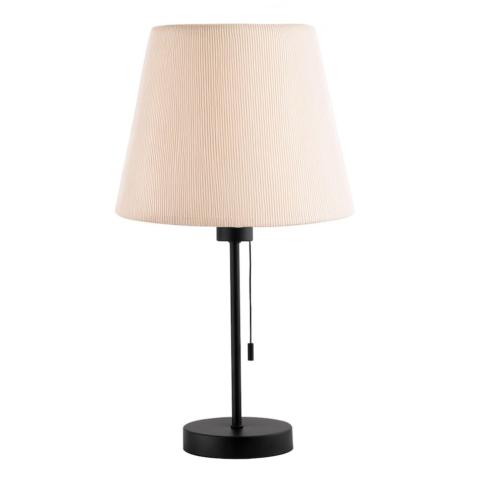 image 1 of Traditional and Classic Table Lamp Base in Matte Black with Pull Cord Switch | Black | Black | 1