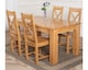image 2 of Dakota 152 x 87cm Medium Oak Dining Table and 4 Berkeley Chairs | Brown | Brown