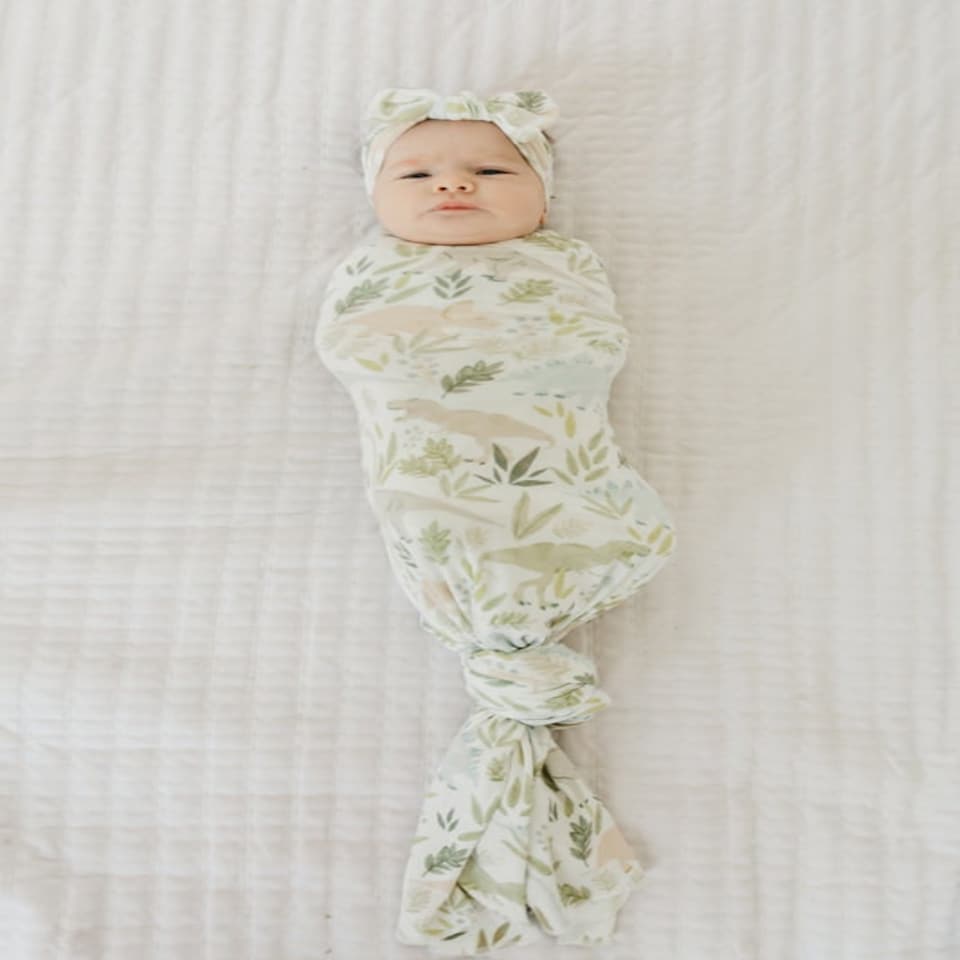 image 1 of Copper Pearl Knitted Swaddle Blanket Rex