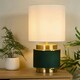image 2 of Marriot Green & Antique Brass Table Lamp Green