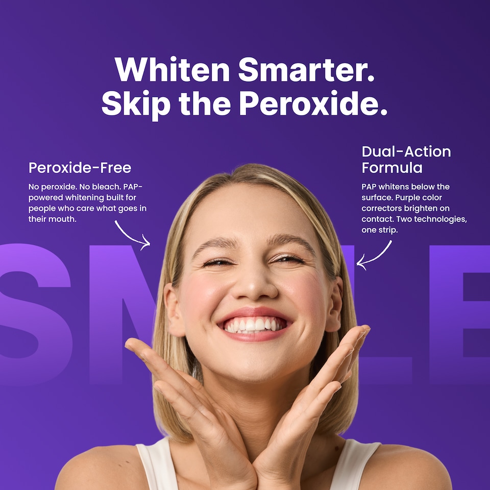 image 1 of DR.DENT Purple Teeth Whitening Strips, 42 Strips