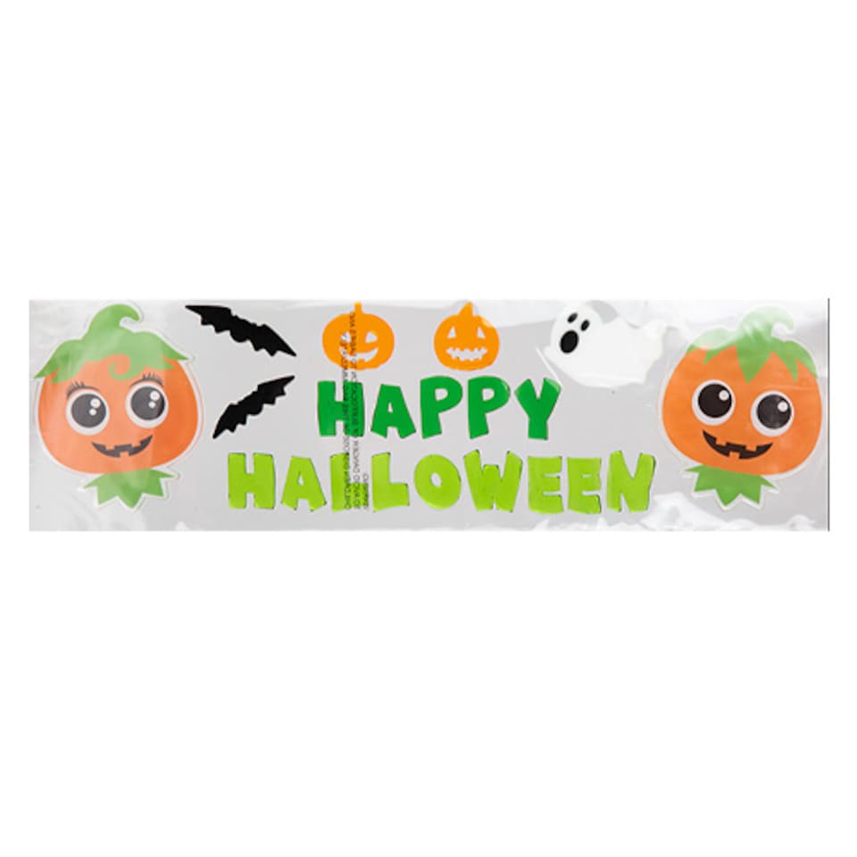 Pumpkin Boo Crew Halloween Gel Window Stickers
