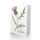 image 2 of Single Scottish Thistle Flower Bloom Watercolour Thank You Card