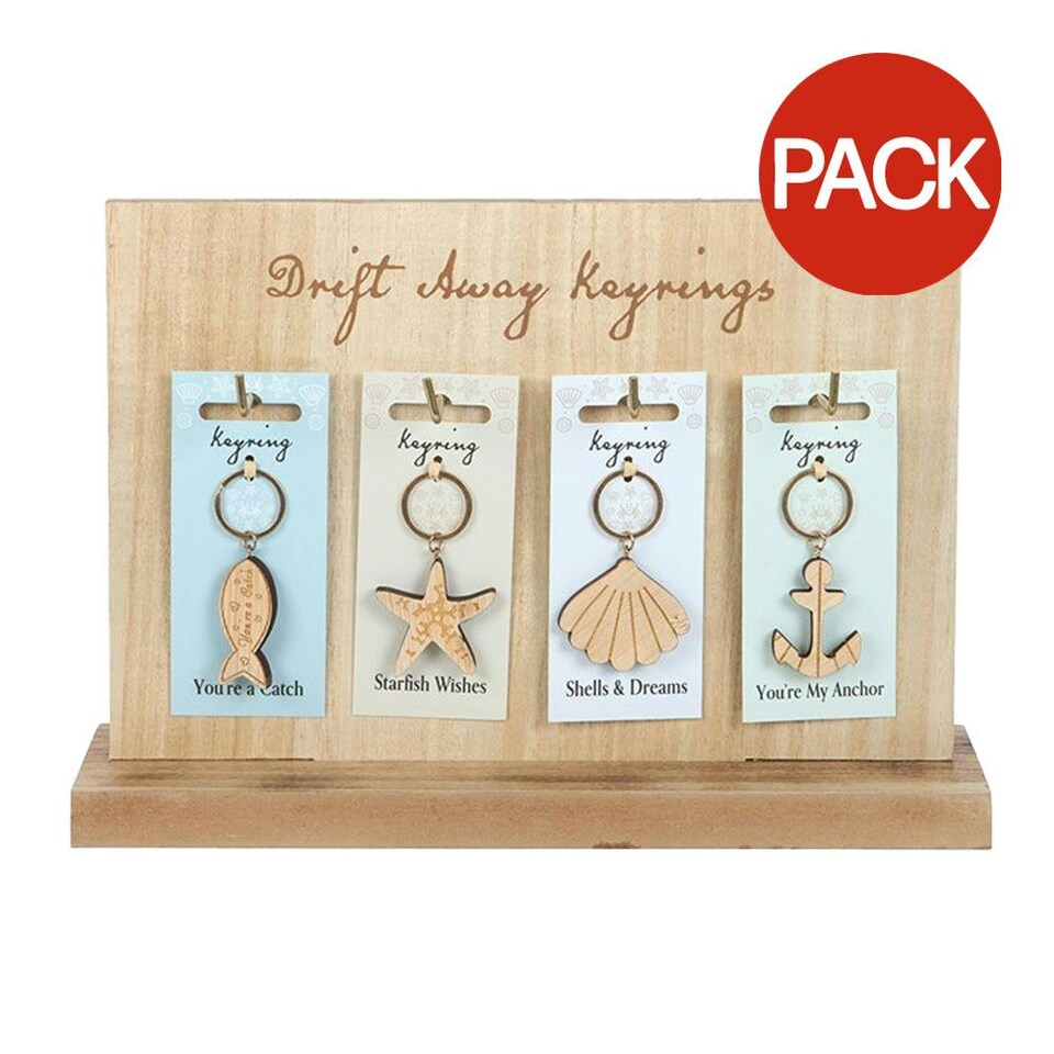 image 1 of Something Different Drift Away Nautical Keyring (Pack of 24) - Multicoloured - One Size