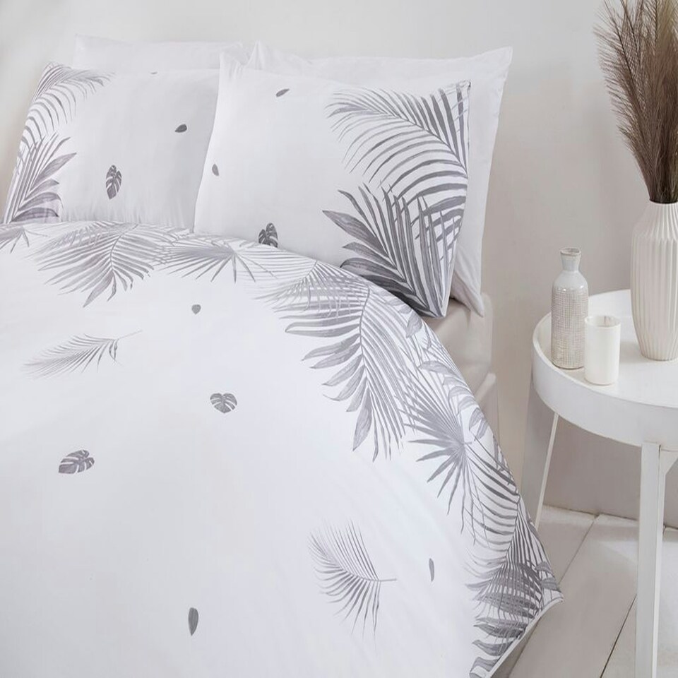 image 1 of PH Tropics Polycotton Duvet Cover Set With Pillowcase Green | Double
