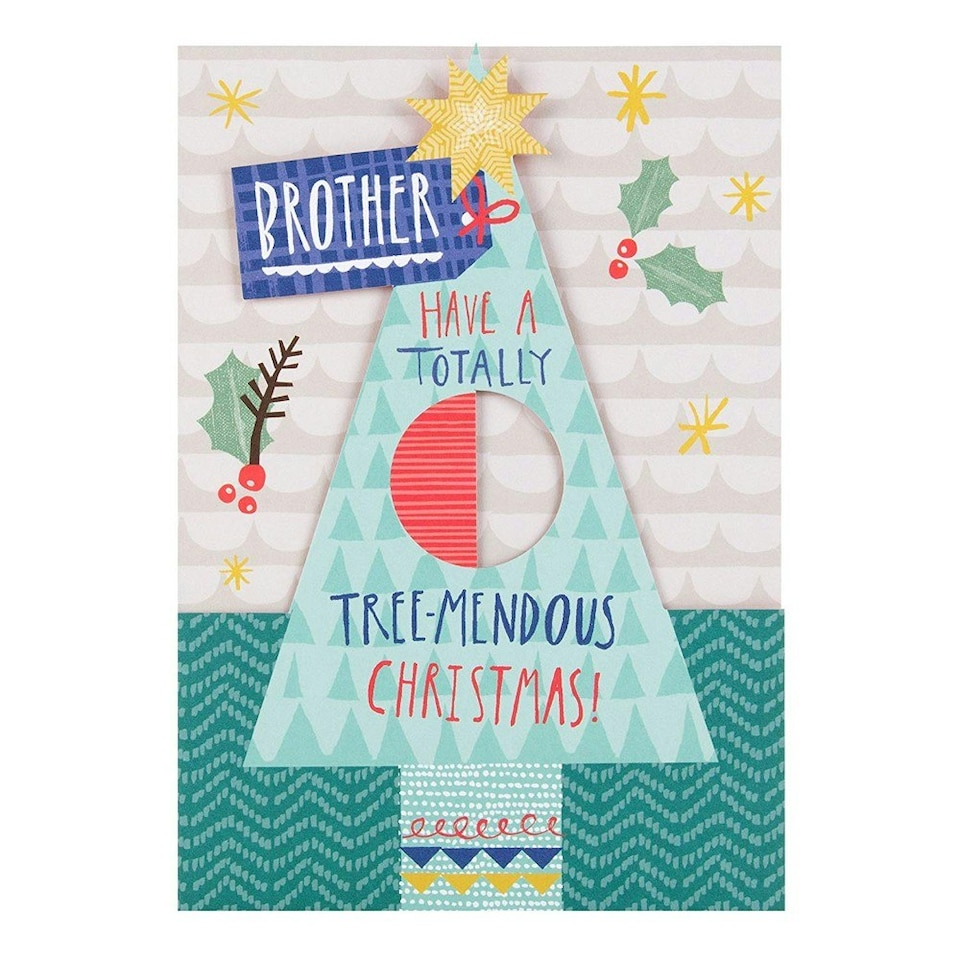 image 1 of Brother Christmas Card 'Tree-Mendous'