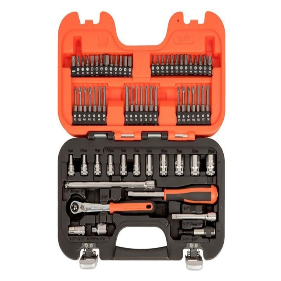 SL65 1/4in Drive Slim Socket Set, 65 Piece - BAHSL65