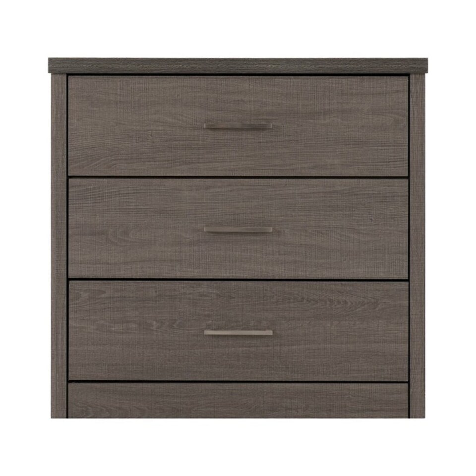 image 1 of Lisbon 3 Drawer Chest - L40 x W80.5 x H72 cm - Black Wood Grain