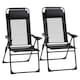 image 1 of Outsunny Set of 2 Metal Portable Folding Recliner with Adjustable Black