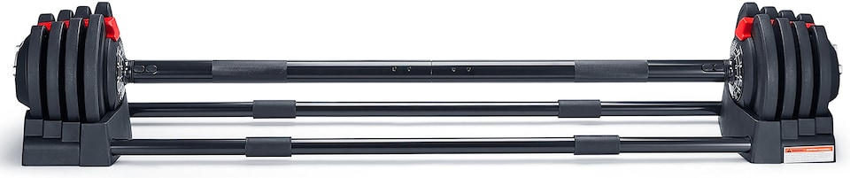 image 1 of Strongology ELEMENT19 Home Fitness Black and Red Adjustable Smart Barbell from 2kg up to 19kg Training Weights | Black | Red | Standard