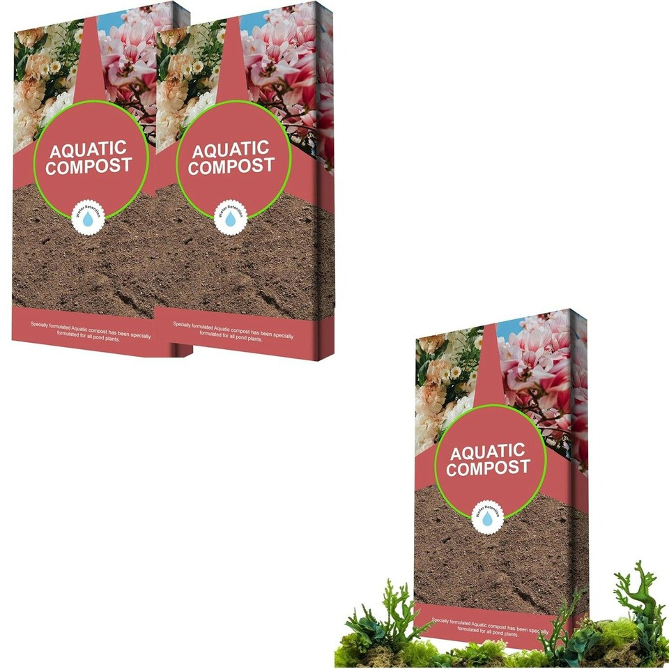 image 1 of 2 X 20 Litres Nutrient-Rich Aquatic Compost With Loam & Grit For Floating, Submerged & Marginal Water Plants