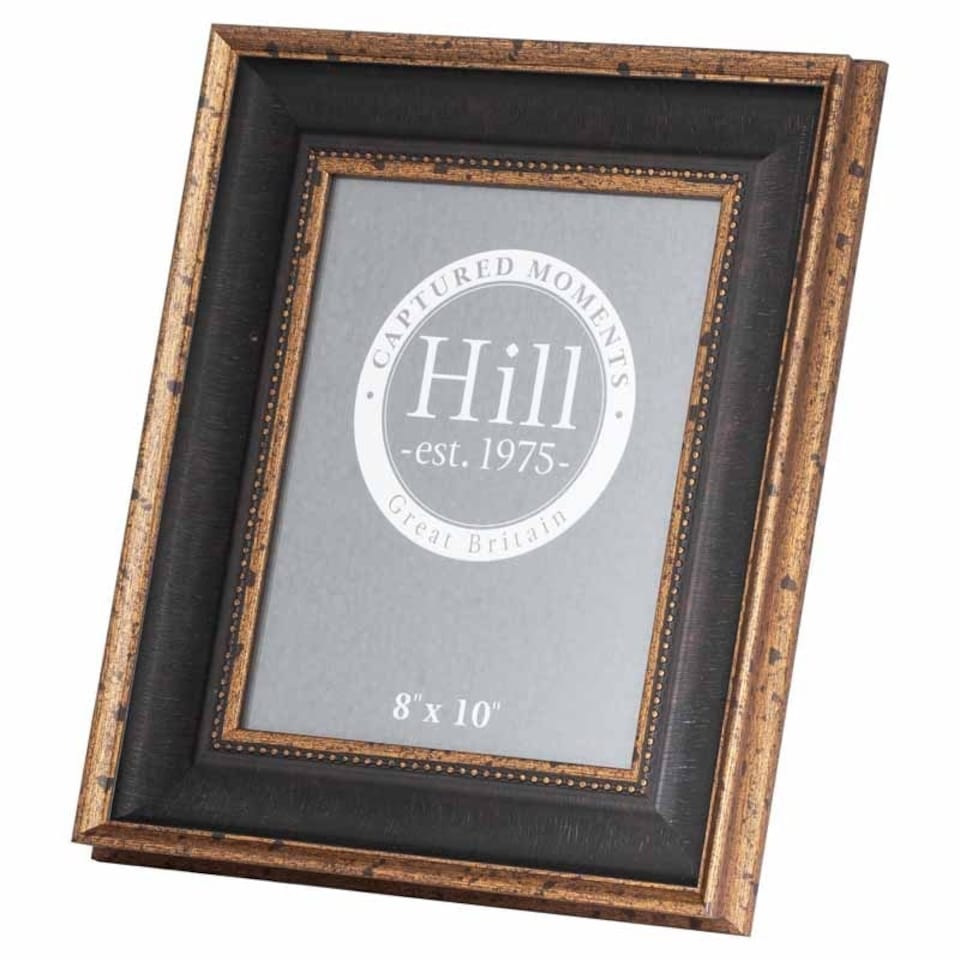 Antique Beaded 8X10 Photo Frame - Wood - L3 x W31 x H36 cm - Black/Gold Multi | One Size