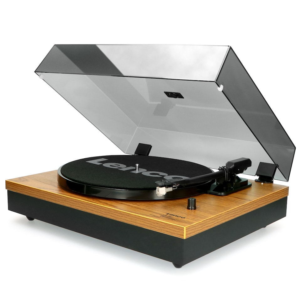 image 1 of LENCO LS-300WD - Turntable with Bluetooth and two separate speakers, wood
