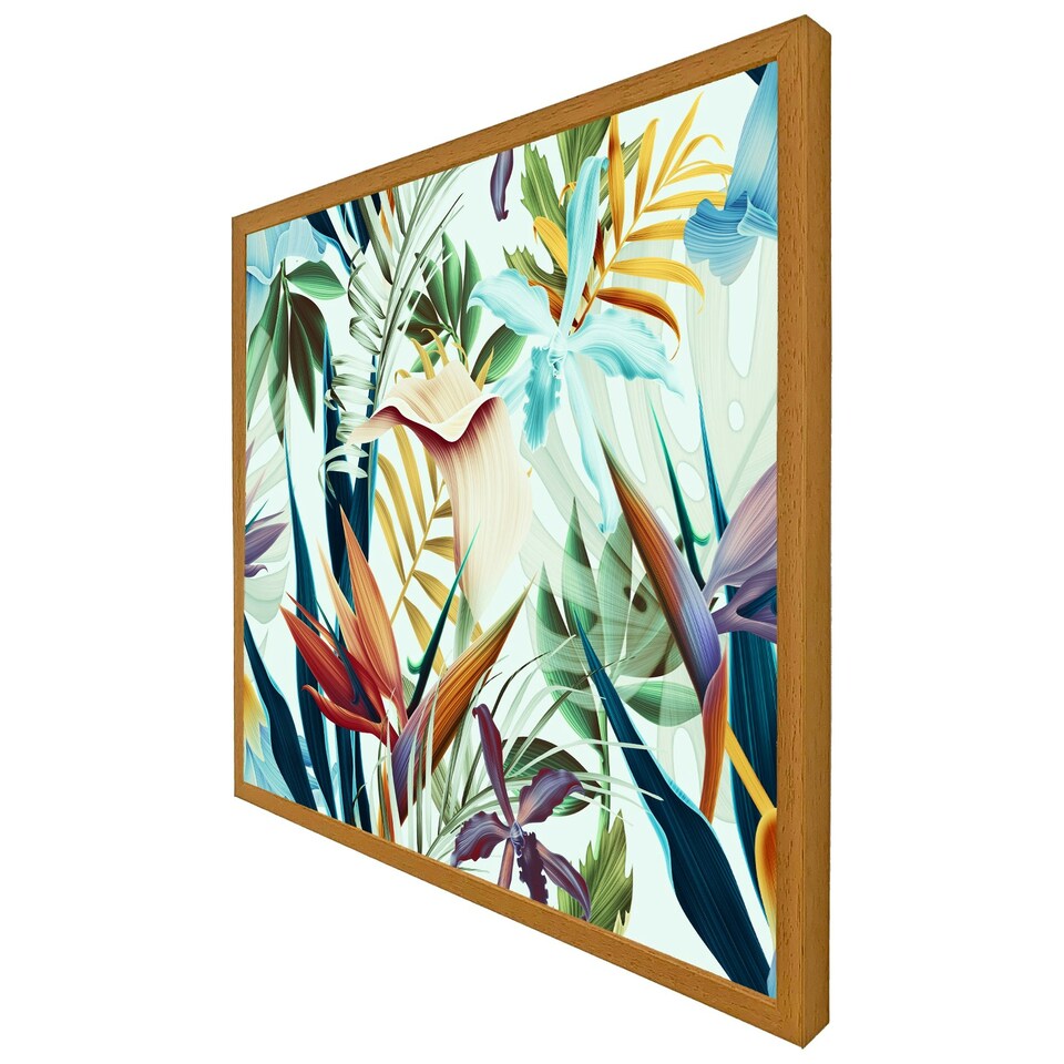 image 1 of Tropical plants (Picutre Frame) White | XL