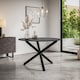 image 4 of Malvern Round Dining Table 4-6 Seater w Solid Black Oak Legs | Clear | Glass