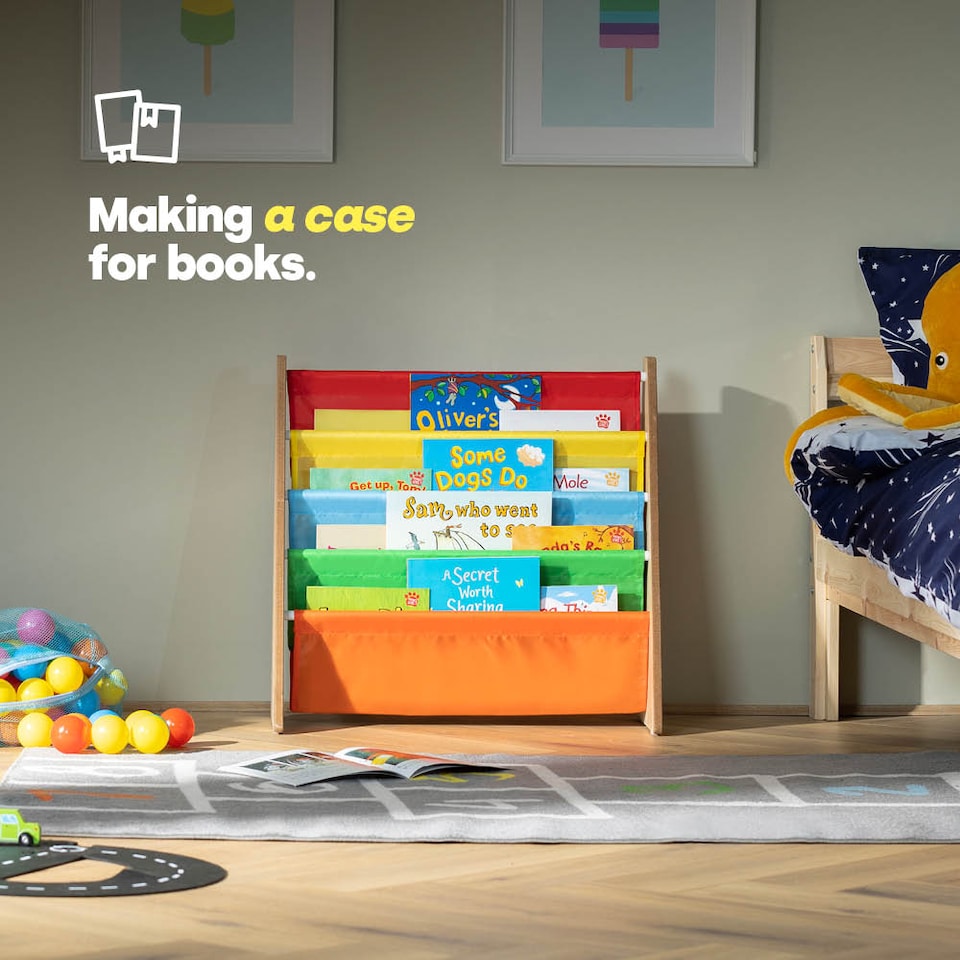 image 1 of Childrens Bookcase Rainbow