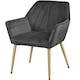image 2 of Yaheetech Velvet Tufted Accent Chair with X-shaped Metal Legs Grey | Dark Gray