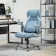 image 2 of Vinsetto Executive Office Chair, Fabric High Back Office Desk Chair with Flip-up Armrests, Adjustable Lumbar Support and Tilt Function, Blue