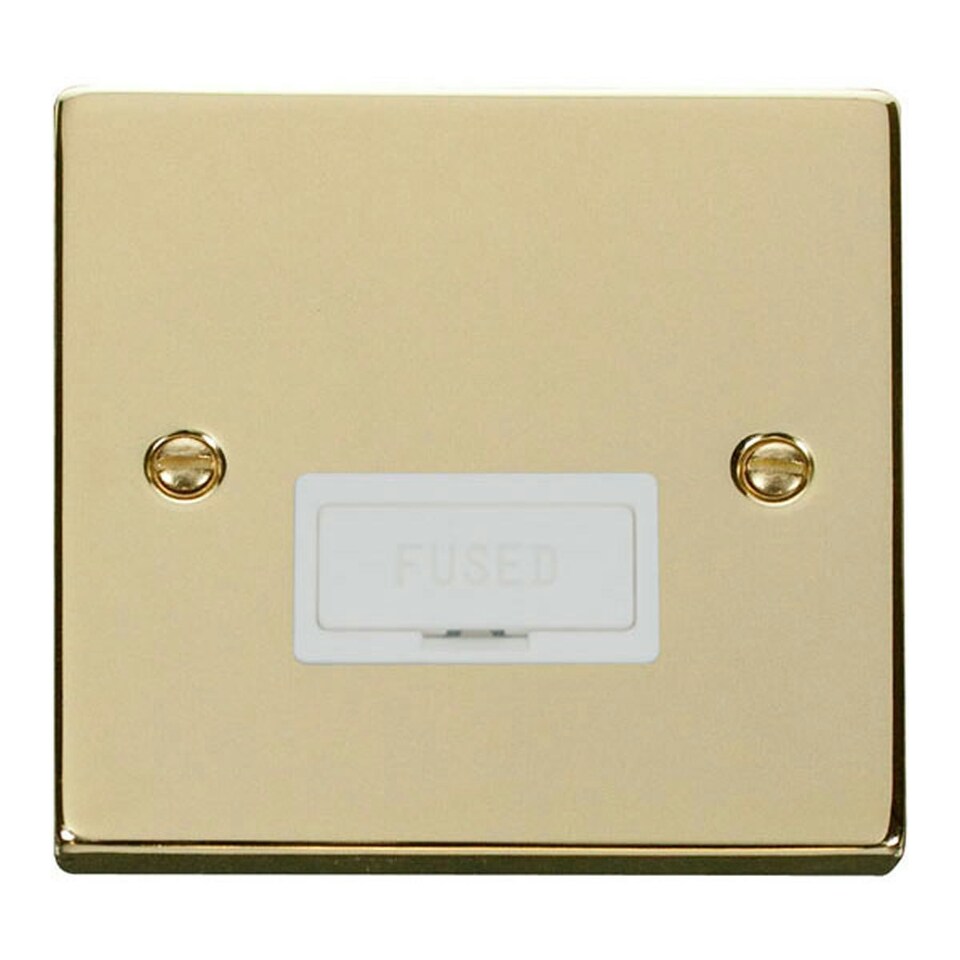 image 1 of SE HOME Polished Brass 13A Fused Connection Unit White | Polished Brass
