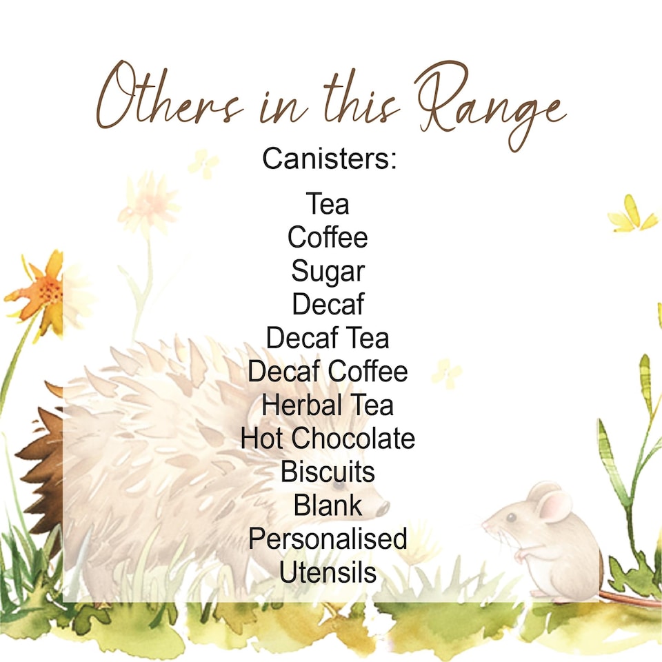 image 1 of Hedgehog & Mouse Large Tea Canister