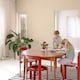 image 2 of Grandeco Little Dreamers Plain Linen Textured Wallpaper | Pink | Blush Pink | 1