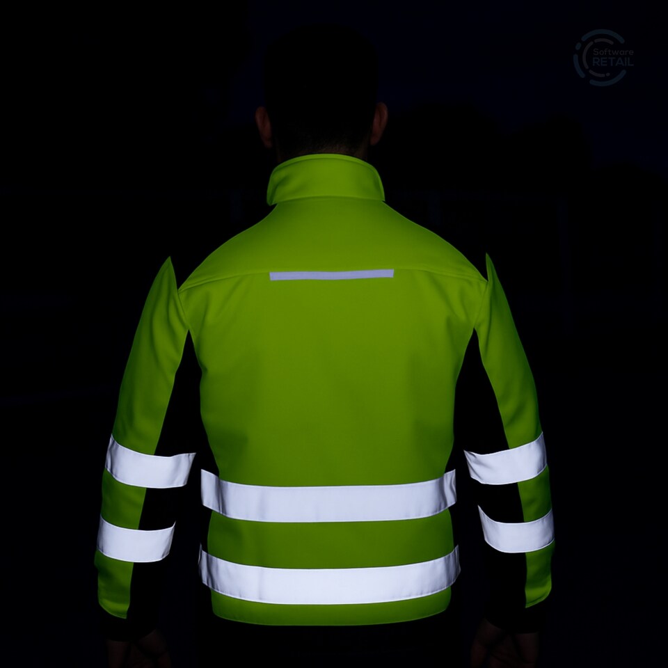 image 1 of ARTMAS FLASH Yellow Men's Class 2 Hi-Vis Work Jacket, 260gsm, UK 40 / EU 56
