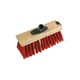 image 2 of Hill Brush Trade Stiff Yard Broom Head - Red/Beige - 25.4cm