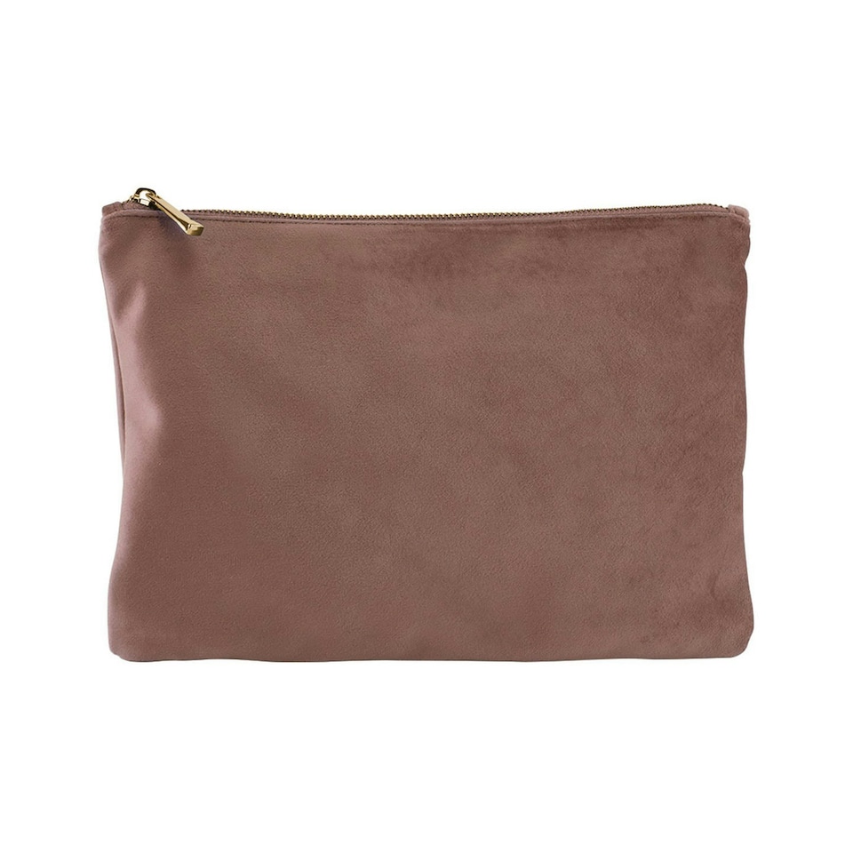 image 1 of Bagbase Plain Velvet Accessory Bag - Rose Quartz - S Pink