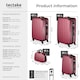 image 6 of Suitcase Set Pucci - 3 suitcases, beauty case, robust, hard-shell ABS plastic | Red | burgundy | 1