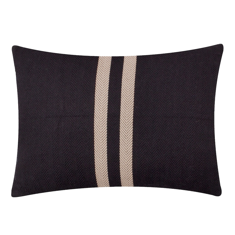 image 1 of Yard Benton Cotton Cushion, Black, 40 x 50cm
