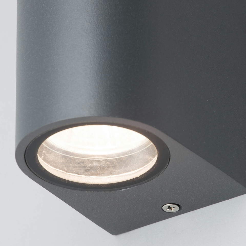 image 1 of BHS Smithe Outdoor Up and Down Wall Light, Black