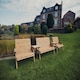 image 2 of Valley 7 Seat Set 1X3B 2 X 2B Straight Tray - Timber - L100 x W380 x H95 cm - Garden Furniture - Fully Assembled