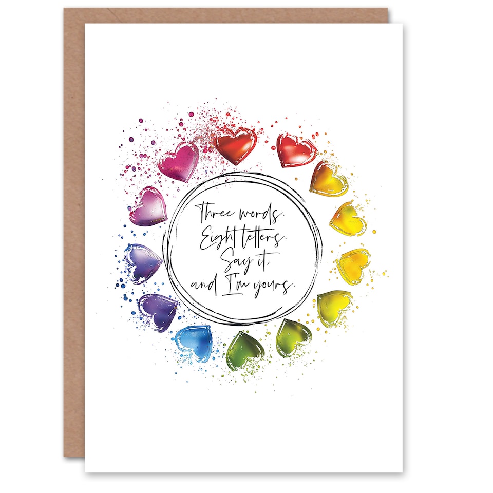 image 1 of Wedding Card Marriage Poem 3 Words 8 Letters Blair Waldorf Rainbow