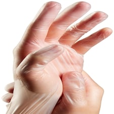 Touchguard Clear Vinyl Powder Free Gloves - Box of 100x Clear | Large