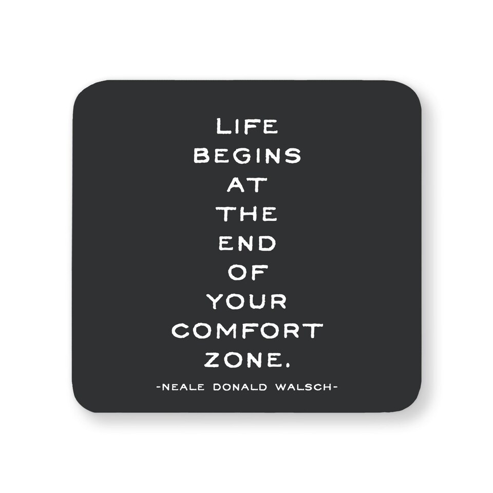 image 1 of Quotable Inspirational Quote Coaster Comfort Zone