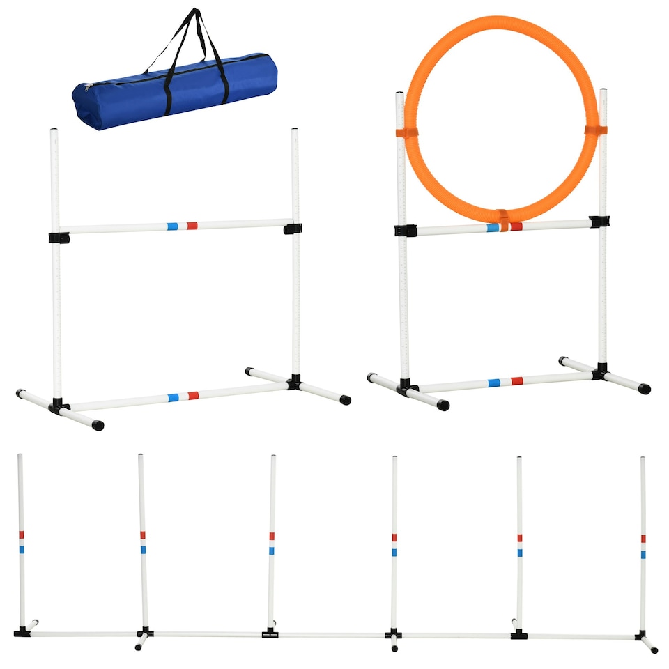 image 1 of 3-Piece Suit Agility Set for Dog Training Exercise Adjustable Obedience