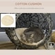 image 4 of PawHut Rattan Elevated Cat House Kitten Bed Pet Furniture w/ Cushion Grey