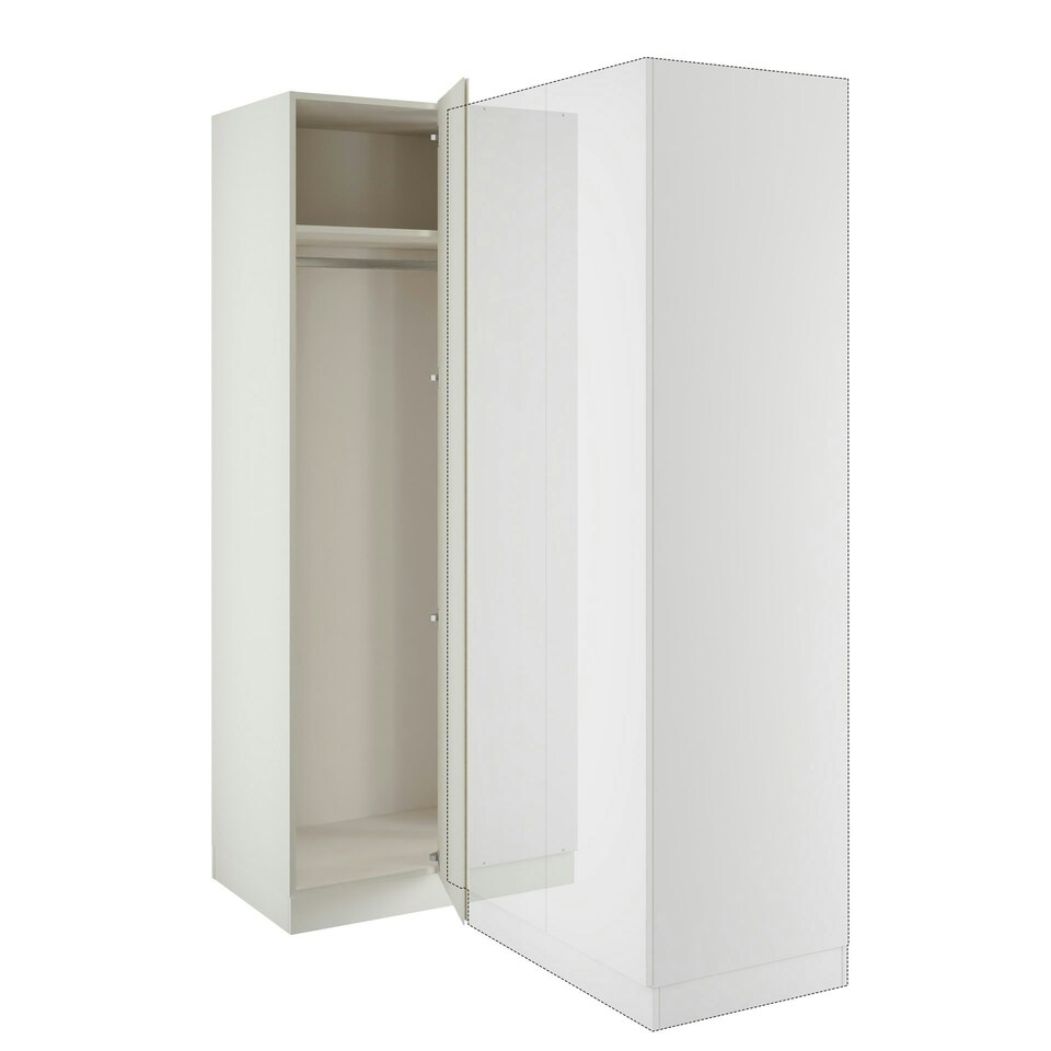 image 1 of J-Pull Handleless White Blind Corner Wardrobe White