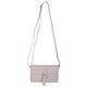 image 4 of Premium Soft Genuine Leather Cross Body Shoulder Bag, Tassel Detail Cream | Ivory