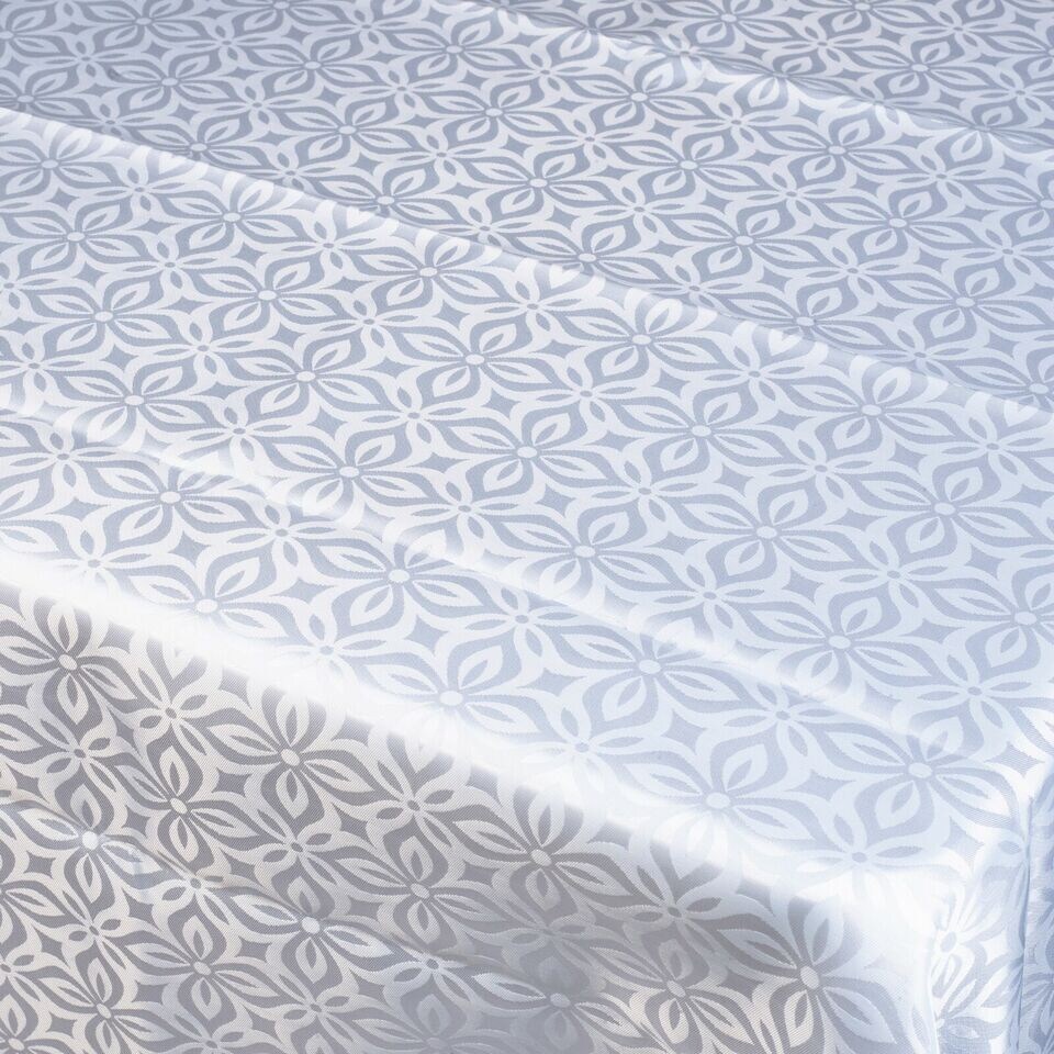 image 1 of Damask Floral Jacquard Tablecloths - 220 x 150cm | White | 1