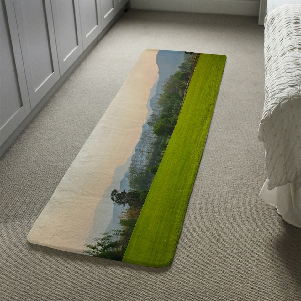 image 1 of Background image of lush grass field Designer (Runner Rug)
